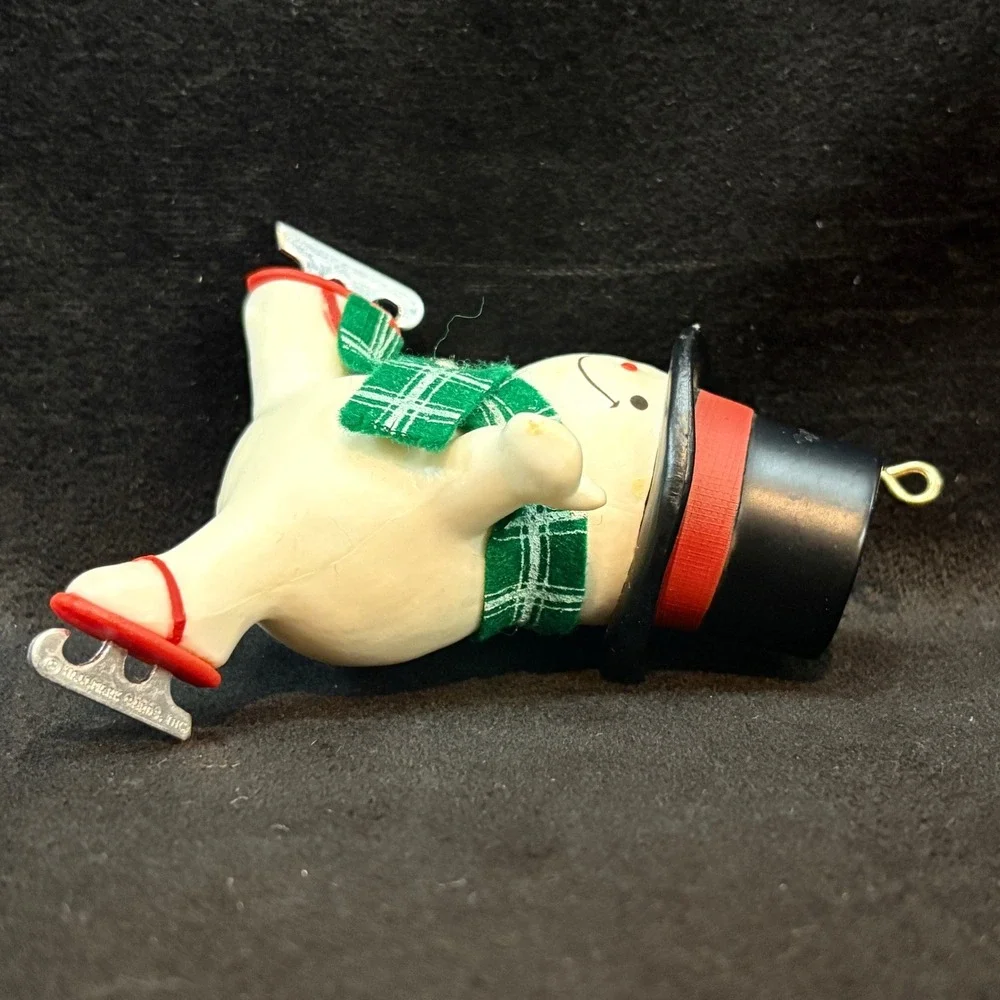 Hallmark Tree Trimmer Collection Skater‎ Snowman Ornament Christmas Vintage